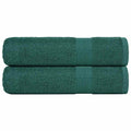 Vidaxl badhanddoeken 2 st 100x150 cm 360 g m² 100% katoen groen