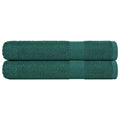 Vidaxl saunahanddoeken 2 st 80x200 cm 360 g m² 100% katoen groen