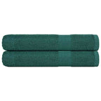 Vidaxl saunahanddoeken 2 st 80x200 cm 360 g m² 100% katoen groen