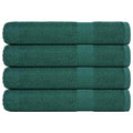Vidaxl saunahanddoeken 4 st 80x200 cm 360 g m² 100% katoen groen