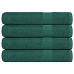 Vidaxl saunahanddoeken 4 st 80x200 cm 360 g m² 100% katoen groen