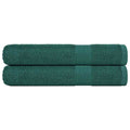 Vidaxl handdoeken 2 st 100x200 cm 360 g m² 100% katoen groen