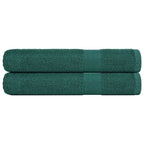 Vidaxl handdoeken 2 st 100x200 cm 360 g m² 100% katoen groen
