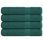 Vidaxl handdoeken 4 st 100x200 cm 360 g m² 100% katoen groen