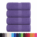 Vidaxl washandjes frogn 4 st 30x30 cm 360 g m² paars