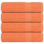 Vidaxl badhanddoeken 4 st 100x150 cm 360 g m² 100% katoen oranje