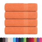 Vidaxl badhanddoeken 4 st 100x150 cm 360 g m² 100% katoen oranje