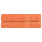 Vidaxl handdoeken 2 st 100x200 cm 360 g m² 100% katoen oranje