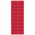 Vidaxl washandjes frogn 10 st 30x30 cm 360 g m² rood