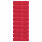 Vidaxl washandjes frogn 10 st 30x30 cm 360 g m² rood