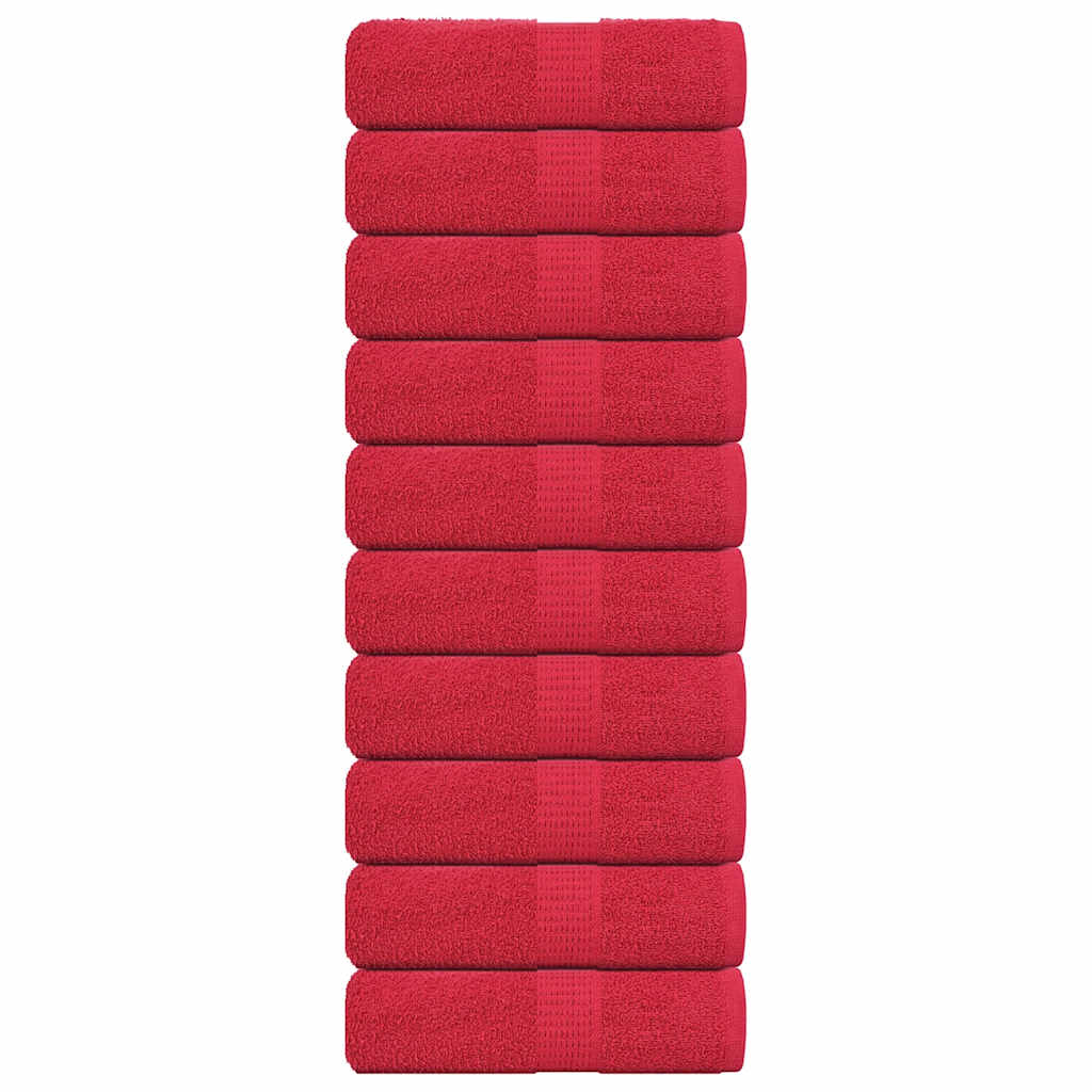 Vidaxl gastendoekjes frogn 10 st 30x50 cm 360 g m² rood