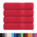 Vidaxl douchehanddoeken frogn 4 st 70x140 cm 360 g m² rood