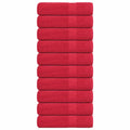Vidaxl douchehanddoeken frogn 10 st 70x140 cm 360 g m² rood