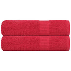 Vidaxl badhanddoeken frogn 2 st 100x150 cm 360 g m² rood