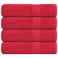 Vidaxl badhanddoeken frogn 4 st 100x150 cm 360 g m² rood