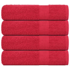 Vidaxl badhanddoeken frogn 4 st 100x150 cm 360 g m² rood