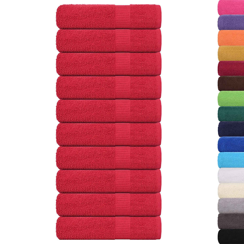 Vidaxl badhanddoeken frogn 10 st 100x150 cm 360 g m² rood