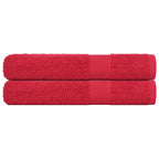 Vidaxl saunahanddoeken frogn 2 st 80x200 cm 360 g m² rood