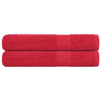 Vidaxl handdoeken frogn 2 st 100x200 cm 360 g m² rood