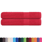 Vidaxl handdoeken frogn 2 st 100x200 cm 360 g m² rood