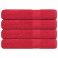Vidaxl handdoeken frogn 4 st 100x200 cm 360 g m² rood