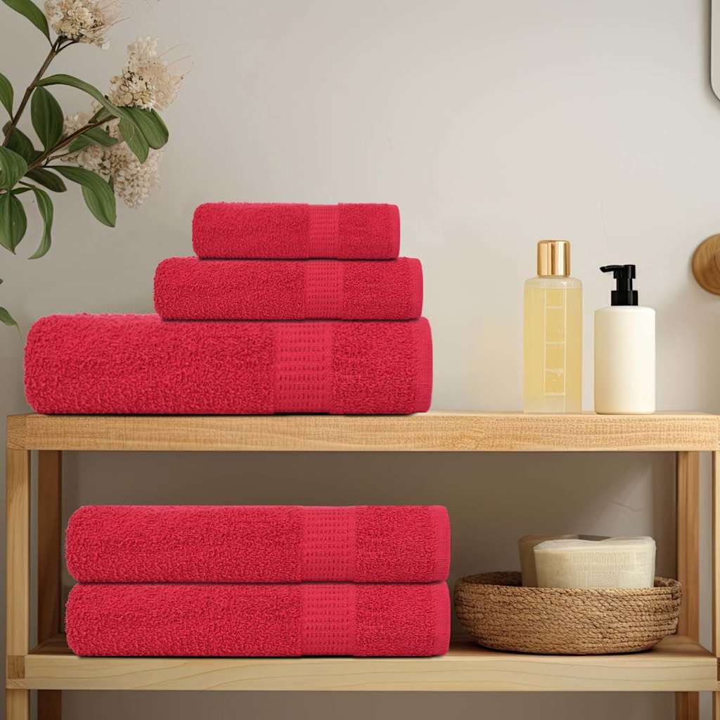 Vidaxl handdoeken frogn 4 st 100x200 cm 360 g m² rood