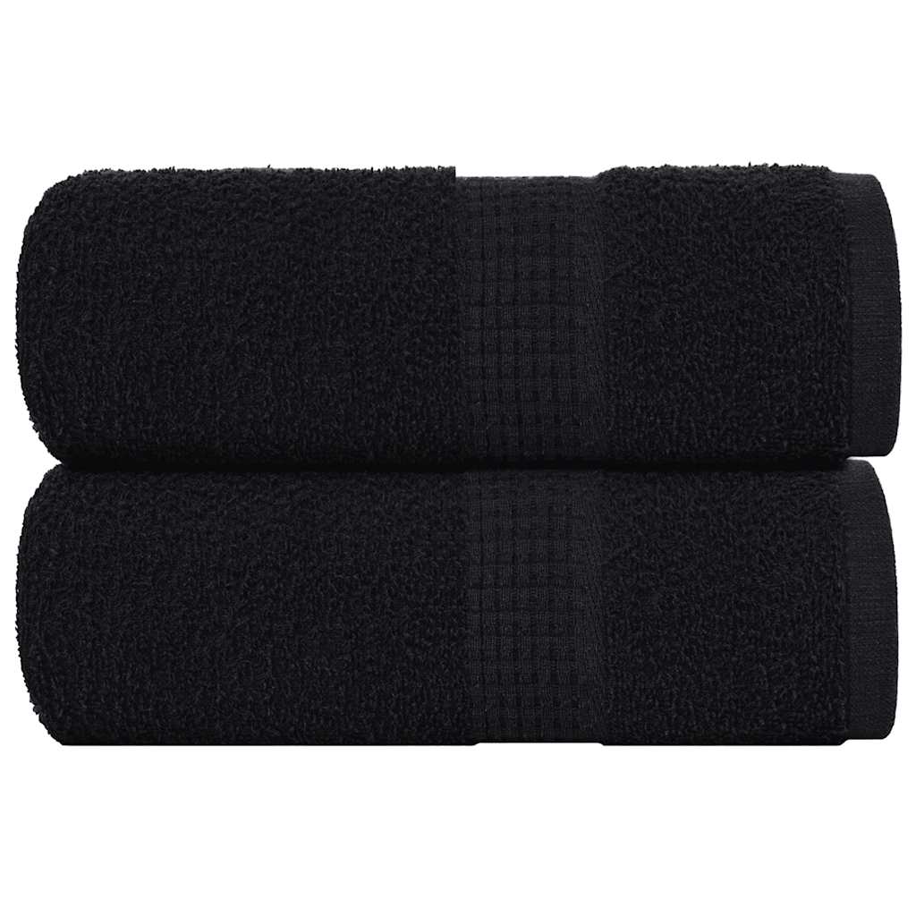 Vidaxl washandjes frogn 2 st 30x30 cm 360 g m² zwart