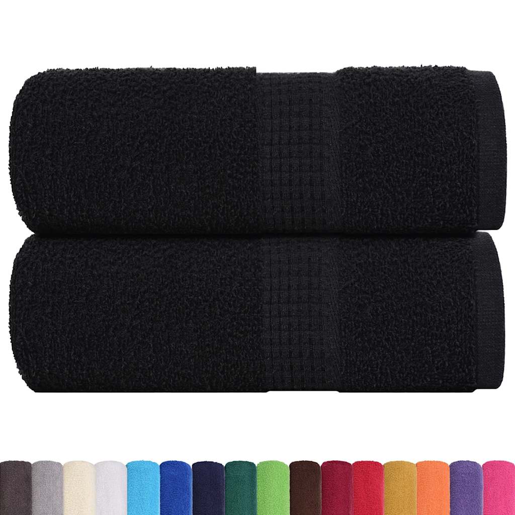 Vidaxl washandjes frogn 2 st 30x30 cm 360 g m² zwart