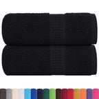 Vidaxl washandjes frogn 2 st 30x30 cm 360 g m² zwart