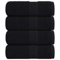 Vidaxl washandjes frogn 4 st 30x30 cm 360 g m² zwart