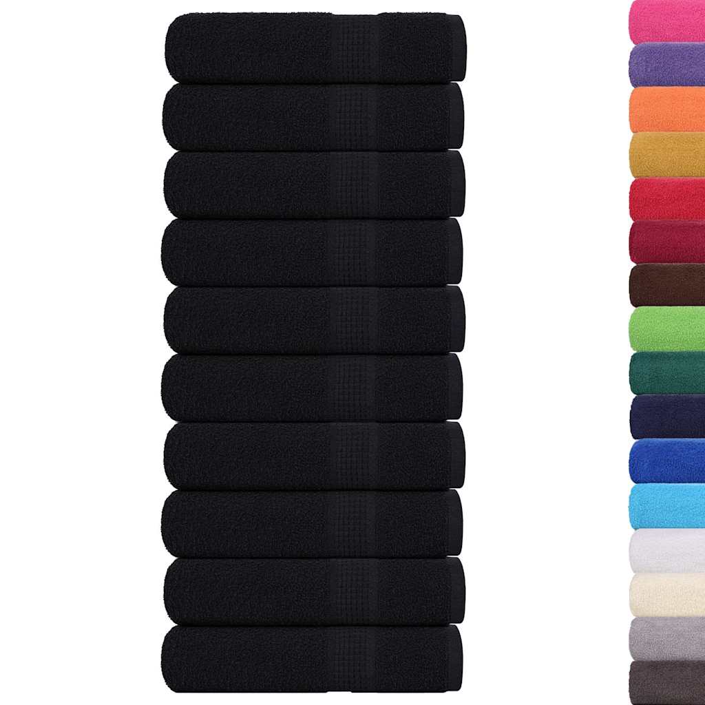 Vidaxl handdoeken frogn 10 st 50x100 cm 360 g m² zwart