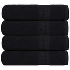 Vidaxl douchehanddoeken frogn 4 st 70x140 cm 360 g m² zwart