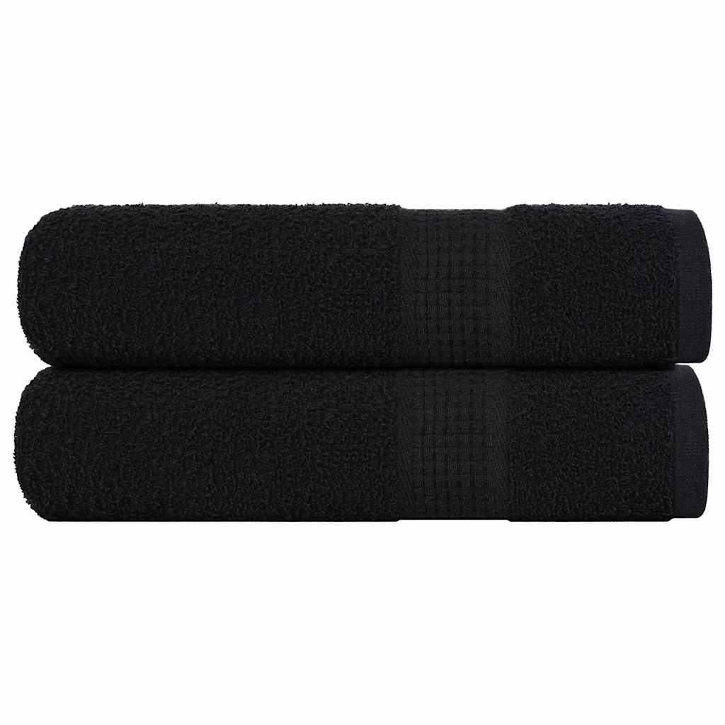 Vidaxl badhanddoeken frogn 2 st 100x150 cm 360 g m² zwart