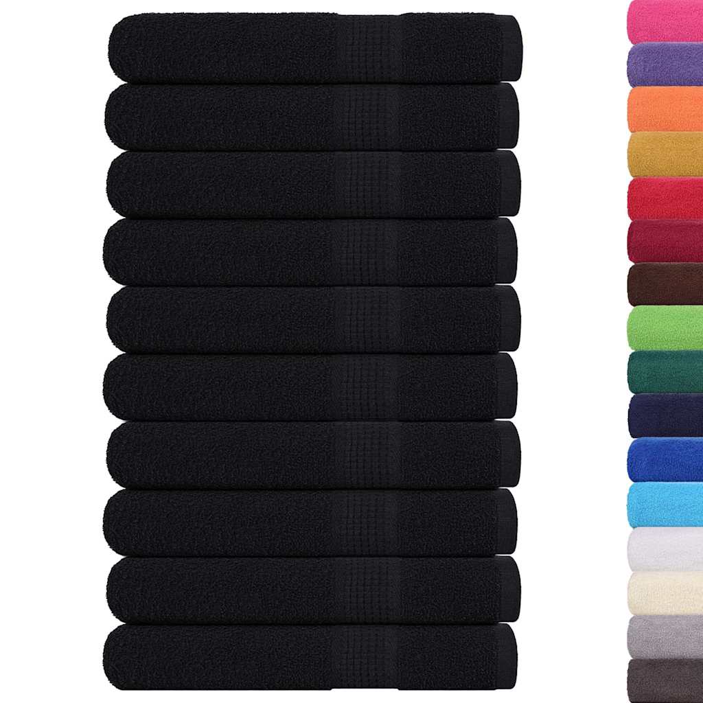 Vidaxl saunahanddoeken frogn 10 st 80x200 cm 360 g m² zwart