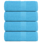 Vidaxl washandjes frogn 4 st 30x30 cm 360 g m² turquoise