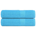 Vidaxl douchehanddoeken frogn 2 st 70x140 cm 360 g m² turquoise