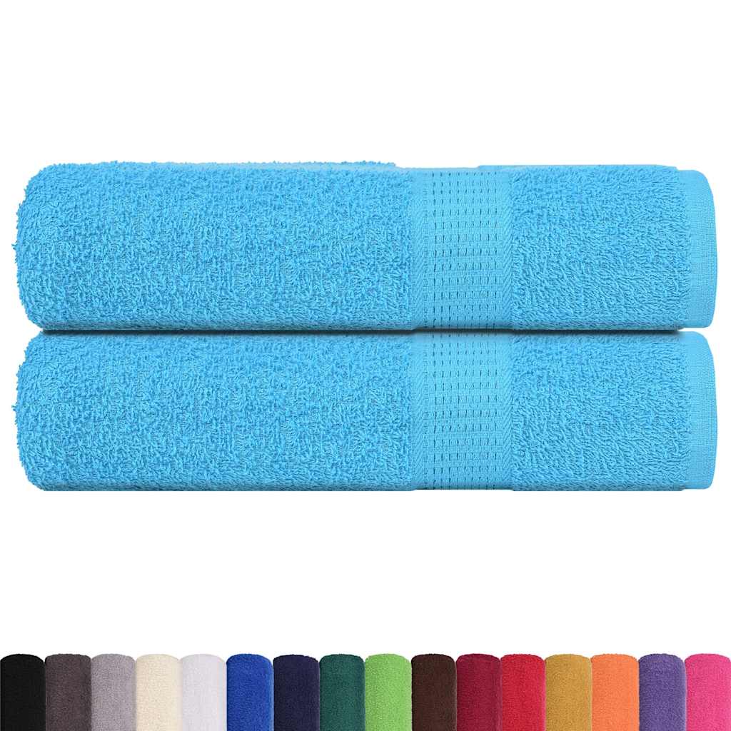 Vidaxl douchehanddoeken frogn 2 st 70x140 cm 360 g m² turquoise