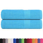 Vidaxl douchehanddoeken frogn 2 st 70x140 cm 360 g m² turquoise