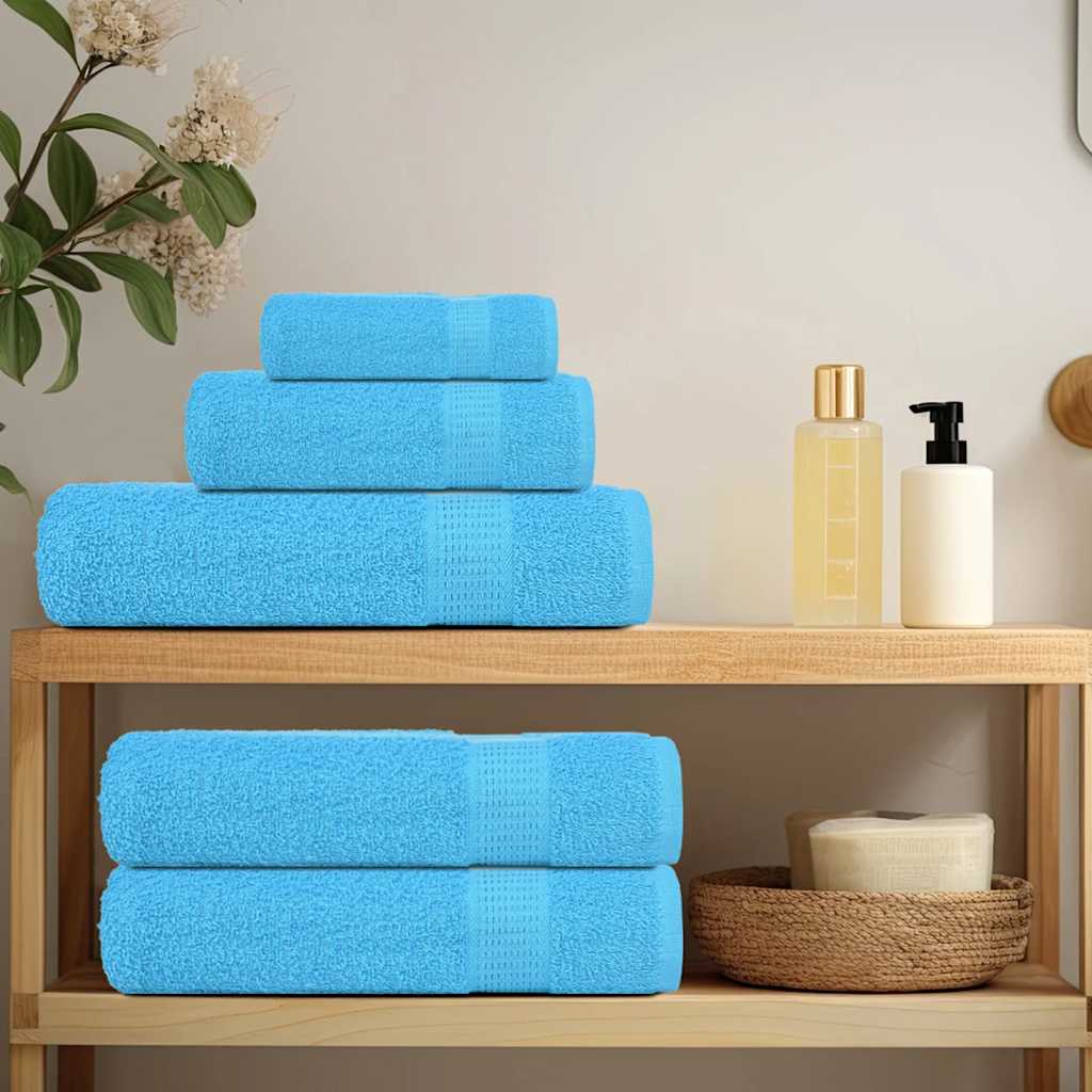 Vidaxl douchehanddoeken frogn 10 st 70x140 cm 360 g m² turquoise