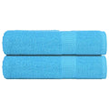 Vidaxl badhanddoeken frogn 2 st 100x150 cm 360 g m² turquoise
