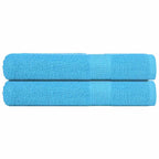 Vidaxl saunahanddoeken frogn 2 st 80x200 cm 360 g m² turquoise