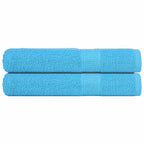 Vidaxl handdoeken frogn 2 st 100x200 cm 360 g m² turquoise