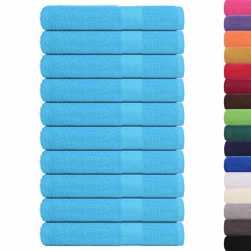 Vidaxl handdoeken frogn 10 st 100x200 cm 360 g m² turquoise
