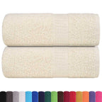 Vidaxl washandjes frogn 2 st 30x30 cm 360 g m² crème