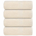 Vidaxl washandjes frogn 4 st 30x30 cm 360 g m² crème