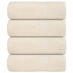 Vidaxl washandjes frogn 4 st 30x30 cm 360 g m² crème