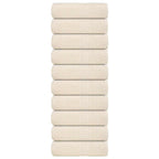 Vidaxl washandjes frogn 10 st 30x30 cm 360 g m² crème