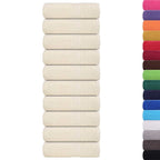 Vidaxl washandjes frogn 10 st 30x30 cm 360 g m² crème