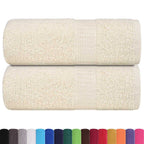 Vidaxl gastendoekjes frogn 2 st 30x50 cm 360 g m² crème