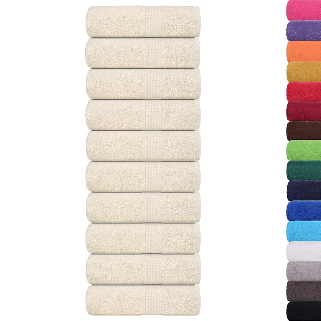 Vidaxl gastendoekjes frogn 10 st 30x50 cm 360 g m² crème